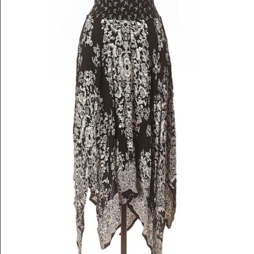 Black Flowy Beach Skirt